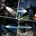 WORKPRO Rechargeable Flashlight High Lumens, Aluminum IPX7 Waterproof Compact Flash Light, Super Bright 3 Mode LED Handheld Flashlight for Home, Camping, Hiking, Emergency
