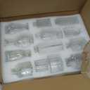 Glass Bud Vases Set of 12, Vintage Textured Clear Glass Vases, Assorted Shapes Small Flower Vases for Centerpieces, Wedding Decor, Home Table Decor, Single Flowers, Office & Gift (Transparent)