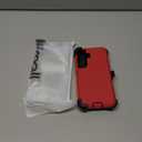 Miimall for Samsung Galaxy S25 Case with Clip, with 360 Rotating Kickstand, Anti-Drop, Heavy Duty Shockproof and Dual Layer Military Grade Protective for Samsung S25 Pouch, Red-Black