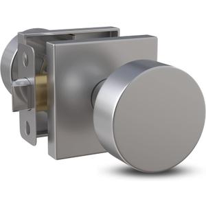 Mega Handles SUANA Passage Door Knob for Hallway, Closet and Bathroom, Reversible Heavy Duty Design Door Knobs, Fits All Standard Door Sizes, Screws Included - Satin Nickel (1 Pack)