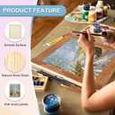MECCANIXITY 2 Pack Wood Canvas Boards, 10x12 Inch Art Canvases Square Unfinished Wood Panel for Painting, Crafts, DIY Projects, Pouring Art