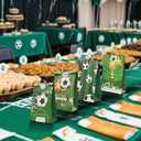 3 x YIPAXEJE 12 Pieces Football Party Favor Bags Candy Bags and Stickers for Children's Birthday Celebrations and Sporting Event Party birthday party supplies, Greener