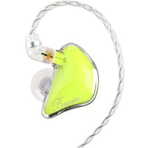 BASN Bmaster Noise Isolating in Ear Monitor Earphones, 1BA+2DD Hybrid Balanced Armature Driver IEM Headphones with Two Detachable MMCX Cables (Yellow)