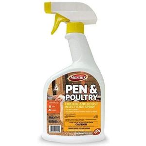 MARTIN'S Pen Poultry Insecticide Spray 32oz Quart, White Bottle