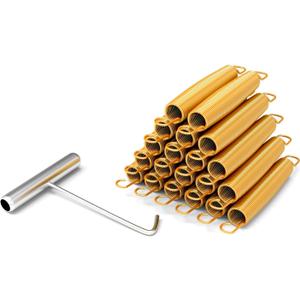 3.5", 5.5", 6.5", 7" Trampoline Springs with Free T-Hooks, Replacement Trampoline Springs, High-Extension,Weather-Resistant Commercial Size Springs,Trampoline Accessories 20 Pack