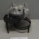 IBERG 3 Tier Spice Rack with Rotating Middle Tier, Mesh Steel Countertop Organizer for Kitchen, Coffee Bar & Bathroom (Black)