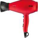 CHI 1875 Series Professional Ionic Hair Dryer with Ceramic Technology, 1875W Fast Drying Blow Dryer, Frizz Reduction & Shine, 3 Heat/2 Speed, Diffuser & Concentrator Attachments Red