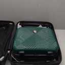 Tripcomp 2 Piece Carry on Luggage Set, Airline Approved 20 Inch Luggage with Cosmetic Case HardShell Suitcase with Spinner Wheels, Lightweight Durable Hardside Suitcases Set, Dark Green