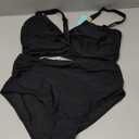 Aqua Eve Plus Size Two Piece Swimsuit - Women High Waisted Bikini Tummy Control Bathing Suit 2025 Swimwear, 12 W