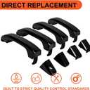 ECOTRIC 4Pcs Exterior Door Handles Replacement Compatible with 2014-2019 Chevy Silverado GMC Sierra Replacement for 22923605 23236150 22929464 22923599 84713668 22929412 Black