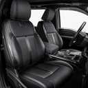 Premium Faux Leather Seat Covers Custom Fit for Ford F150 SuperCrew XL XLT STX (20212026) & F250/F350/F450 Crew Cab XL XLT (20232026) - Fully Covered - Designed for 40/Console/40 Front Seats