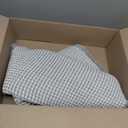 EGOHOME 100% Cotton Throw Blanket for Couch,Cotton Waffle Weave Blanket for All Seasons,Soft Lightweight Breathable Jacquard Dual-Tone Textured Blanket-Sleet Grey,50 x 60 Inches