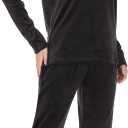 COZZIPLUS Women Velour Sweatsuits Sets Lounge Set 2 Piece Sweatsuit Crew Neck Sweatshirt and Sweatpant Velvet Jogging Suit L