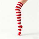 Stripe Knee High Socks for Youth Adult Multi-Color Over-The-Calf Knee High Tube Socks