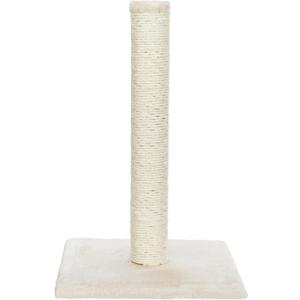 Trixie Parla Cat Scratching Post 24.4 Inch - Cat Scratcher with Soft Fabric Covering Base and Durable Natural Jute Rope - Beige