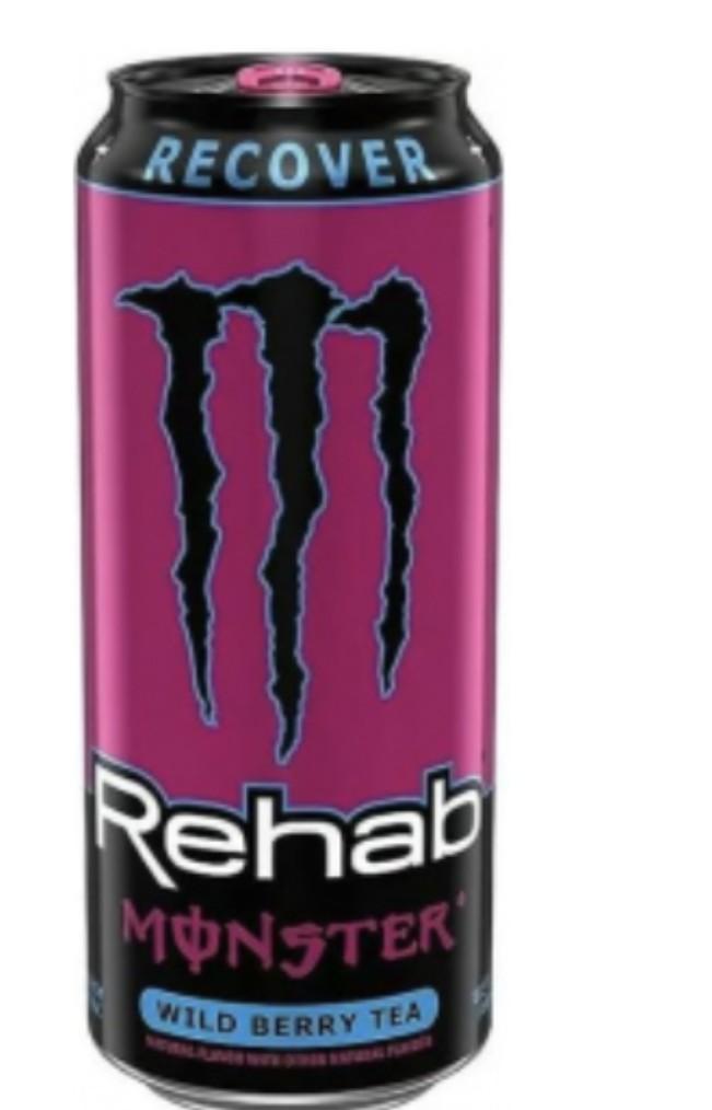 Monster Rehab Wild Berry Tea Energy Drink 15.5oz Pack of 12