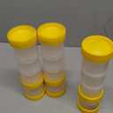 Space Saving Nail and Screw Container, Small Screw Storage Organizer Box, Translucent Fun System, Portable Small Parts Storage Containers 12 Cups & 9 Caps for Fastener Nails Nuts Bolts, Oroto Linka