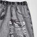SOLY HUX Girl's Y2k Clothes Star Graphic Crop Top and Baggy Pants Grunge 2 Piece Outfit Streetwear Black and White 12Y