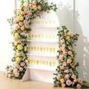 5.9 ft 4-Tier Champagne Wall Holder, Wedding Arch Backdrop Stand with Shelves,Party Display Arch for Ceremony Baby Shower Birthday Bridal Party Event Decoration