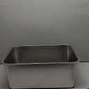 Cat Litter Box Litter Pan Stainless Steel High Sided Anti Splashing Sand Box Sturdy Pet Supplies for Small Cats Kitten Toilet, Height 15cm