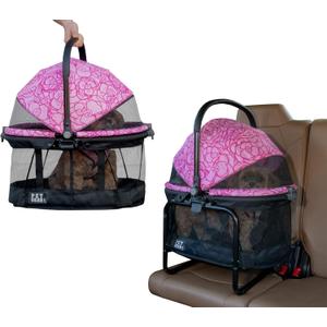 Pet Gear No-Zip View 360 Pet Carrier & Car Seat, 20", Flower Design ( 20"L x 12"W x 18.5"H)