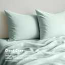 RUVANTI 100% Cotton Flannel Sheets Full Size - 4 Piece Warm, Soft & Breathable, Deep Pocket, Double Brushed Cozy All Season Bedding Set, Mint
