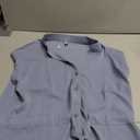 Womens Button Down Blouses Casual Peplum Summer Tops Dressy Chiffon Work Blouse, S