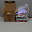 ALVABABY 6 Pack Cloth Diaper with 12 Inserts One Size Adjustable Washable Reusable Diaper Cover for Baby Girls and Boys (03 Light Blue/White/Purple/Pink/Grey/Red)