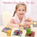 AuroTops 24 Pack Farm Animal Finger Puppets with Unique Cards, Valentine Party Favors for Boys & Girls, Kids Exchange Valentine's Gifts
