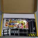 Road Tape for Toy Cars & Trains Black Track 3 Rolls Road Tape 197 inch by 1.9 inch, Packing Traffic Signs Stick to Floors and Walls, Quick Cleanup, for Kids Car Play Gift