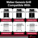 Utheer 62752 Grill Burner Tube 19.5 Inch for Weber Genesis 300 Series2011-2016, Genesis E310 E320 E330 S310 S320 S330 Gas Grills, Fits Up Front Control, 304 Stainless Steel