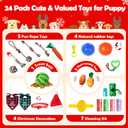 Dog Advent Calendar 2025, 24 Days Dog Pet Toy Christmas Countdown Calendar with Chew Ropes Toys Squeaky Balls Teething Christmas Doys Toys for Xmas Small Large Dogs Puppy (#1)