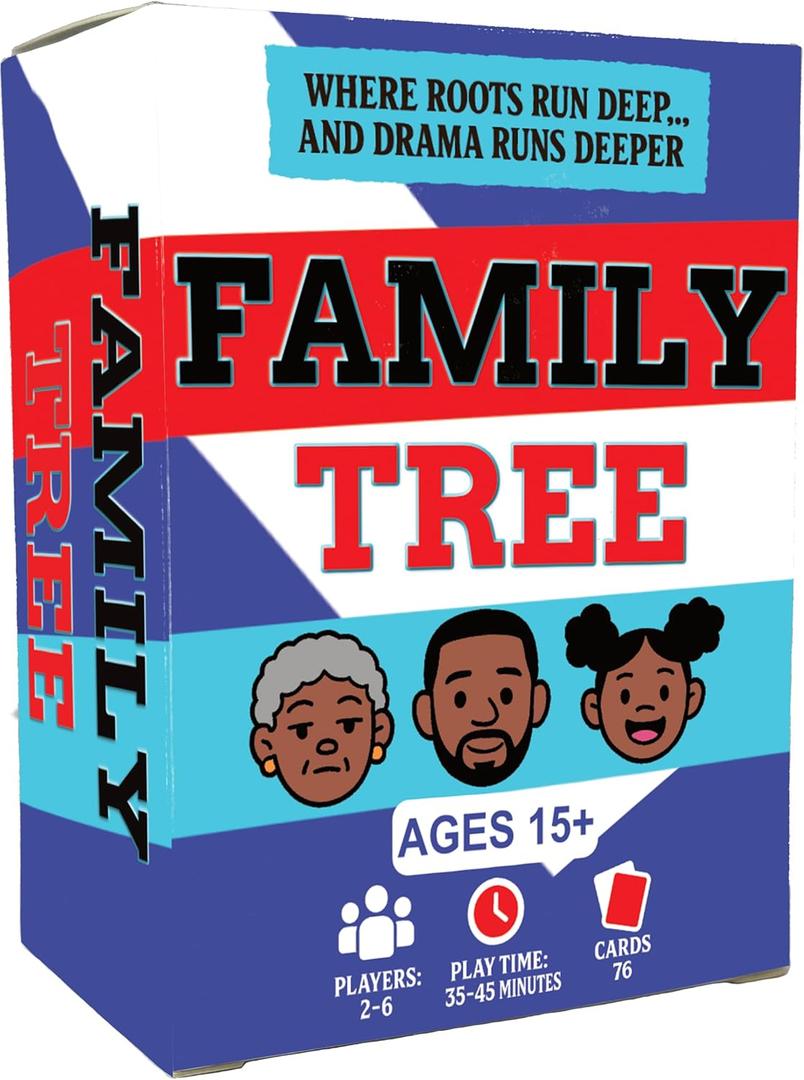 Kinfolk Hood Hints Presents Family Tree Card Game - of Generational Drama, Legacy, and Laughs - Black Family Game Night Essential - Play Elders, Cousins, Blessings & Beef