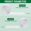 4.4" x 10 FT Hook and Loop Tape for Couch Cushions, Heavy Duty Adhesive Tape Roll, Anti Slip Rug Gripper, Wall Adhesive Strips, No Punching Wall Mounting