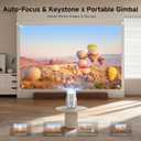 Short Throw Projector 4K, Now with Netflix, Auto Focus, 40W Dolby
1500ANSI Portable Projector with Dual-Mode Stand, HDR10+, AirPlay, Outdoor Movie Projector for Bedroom/Home Theater/Camping