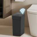 ELPHECO Bathroom Trash Can with Lid 2.5 Gallon Motion Sensor Slim Garbage Can Small Touchless Trash Bin Bathroom Decor 9.5 Liter Smart Waste Basket for Bedroom, Living Room, Toilet (Black)