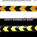 tuyrchu Yellow Black Reflective Tape 2 inch X 66 feet, Outdoor Waterproof Hazard Conspicuity Warning Industrial Marking Tape