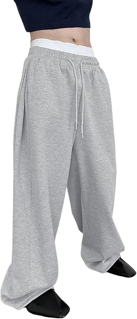 Landtown Men's Baggy Lounge Pants Cotton Sweatpants with Elastic Drawstring Waist with Pockets M