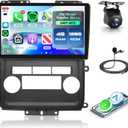 4+128G Android 15 Car Stereo for Nissan Frontier Xterra 2009-2012 with Wireless Carplay Android Auto, 9'' in-Cell Screen Head Unit with GPS/Bluetooth 5.0/FM RDS/EQ/Wi-Fi Mirror Link Backup Camera SWC