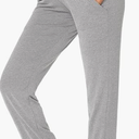 fitglam Women's Maternity Pants Over Belly Lounge Pajamas Clothes Pregnancy Must Haves Joggers with Pockets (Large, 1pcs Heather Grey)