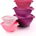 Tupperware Heritage Collection, New 10 Piece Food Storage Container Set in Vintage Pink, Dishwasher Safe and BPA Free (5 Bowls, 5 Lids)