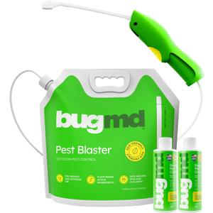 BugMD Blaster Kit - 2 Pack Pest Control Essential Oil Concentrates 3.7 oz and 1 Pest Blaster - Plant-Powered Bug Spray for Home, Insect Killer, Ant Killer for House, Flea Spray for Home, Roach Spray