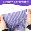 LIANZIMAU Cat Surgical Recovery Suit Professional for Male Female Dog Abdominal Wounds Cone E-Collar Alternative Anti-Licking Pet Surgical Recovery Pajama Suit Soft Fabric Onesie for Cats, M (Pack of 1), Violet Striped