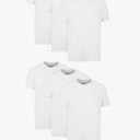 Hanes Men's Cotton, Moisture-Wicking Crew Tee Undershirts, Size S, Pack of 6