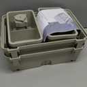 2 Sets Upgrade Poolside Storage Basket, Above Ground Pool Storage Basket with Pool Cup Holder, For Steel Round or Oval Frame Above Ground Pools, Fits 3 Inch or Less Top Rail