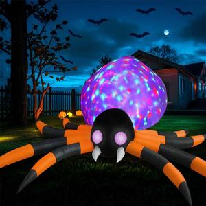 12.7FT Halloween Inflatable Decorations Spider, Giant Spider Blow Up with Build-in Magic LED Lights for Halloween Outdoor Party, Yard Patio Lawn Garden Decorations