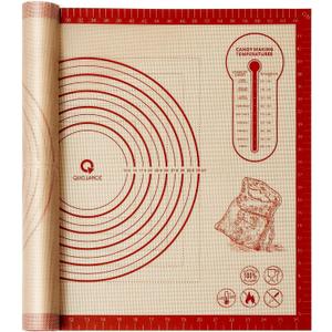 Silicone Baking Pastry Dough Mat - 28x20Inch Extra Large Cookie Bread Rolling Mats Sheet, Nonstick Kitchen Counter Kneading Board, Thick Reusable Pie Cookies Pizza Fondant Making Matt with Measurement