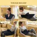 Neck and Shoulder Heating Pad: 2X Graphene Extra Hot Max 160 for Faster Deeper Pain Relief - 4H Auto Shut Off for Home Office Use - Machine Washable - Gifts for Dad Grandpa Husband