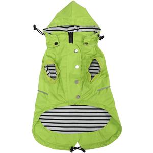 Dog Raincoat Waterproof Raincoats Dog rain Jacket Buttons Zipper Hood Drawstring Suitable for Small Medium Yorkie Terrier Schnauzer Poodle Border Collie Labrador 8lbs to 80lbs Green XXL