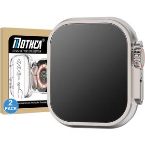 Mothca 2 Pack Tempered Glass Matte Screen Protector for Apple Watch Ultra 3 (2025) / Ultra 2 / Ultra (49mm) [Quick Fit Case] Auto-alignment HD Clear Touch Sensitive Anti-Scratch 9H Matte Glass Film